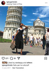 “La Pisa Pisa, eatin’ a piece of pizza. <br />
You can’t be where I be dog, you need a visa” -Cam’ron. Onyi wears The Row T-shirt, Reformation dress, Hermes slippers and Goyard tote.